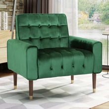 Bartos Button-Tufted Velvet Armchair